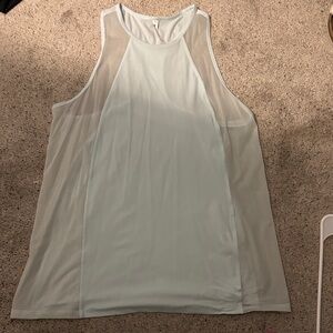 Athleta Light Blue Mesh Tank Top